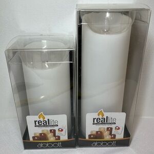 Reallite Flameless Candle Set by Abbott. New. Battery operated.